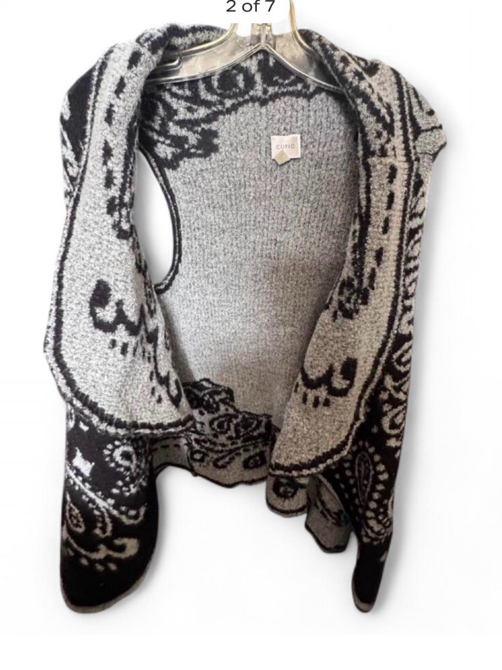 Cupid Sz S Whimsygoth waterfall Open-Front Sweater cardigan